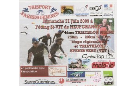 4ème Triathlon international SPRINT à NEUFGRANGE